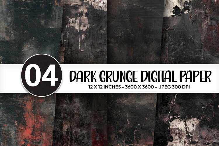 Dark Grunge Digital Paper example image 1