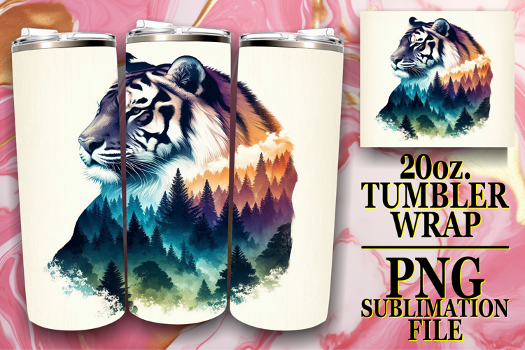 Radiant days 20oz tumbler wrap, Animals Art