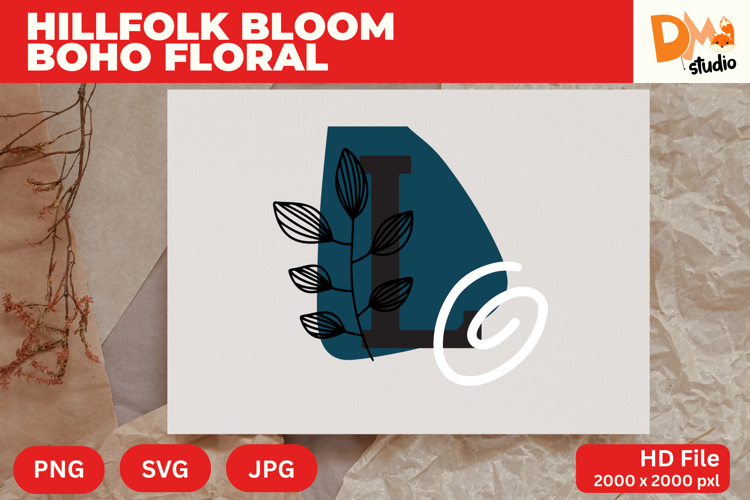 Boho Floral Svg Image 13