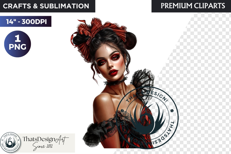 French Cancan cabaret Girl Clipart PNG, Burlesque woman