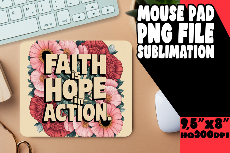 Cheerful Mouse Pad Sublimation Style, Religious