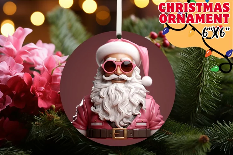 Cozy Claus Circles: Winter Sublimation Art