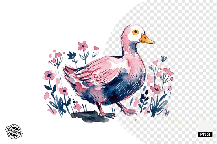 Watercolor Moonlit Meadow Clipart