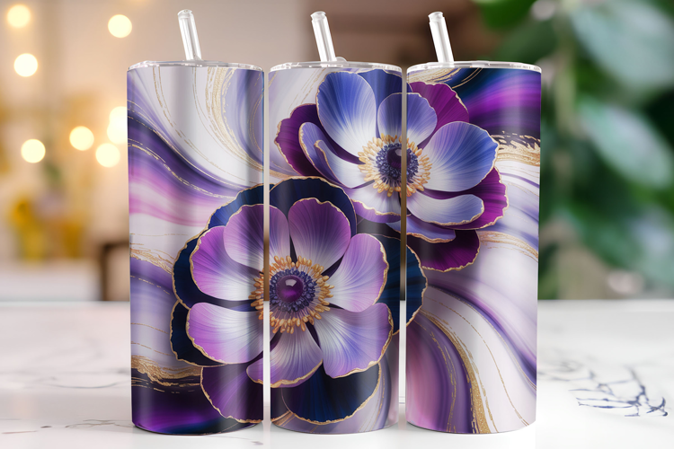 Flowers Tumbler Wrap | Sublimation | Tumblers