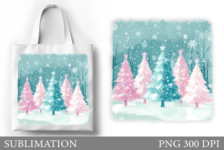 Christmas Tree Tote Bag. Christmas Tote Bag Design example image 1