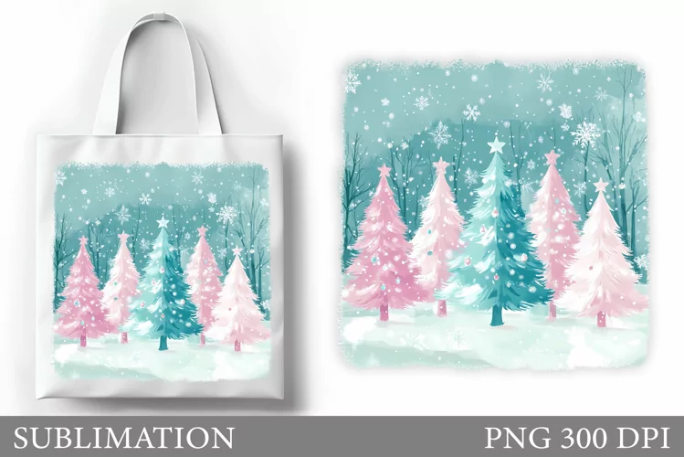 Christmas Tree Tote Bag. Christmas Tote Bag Design