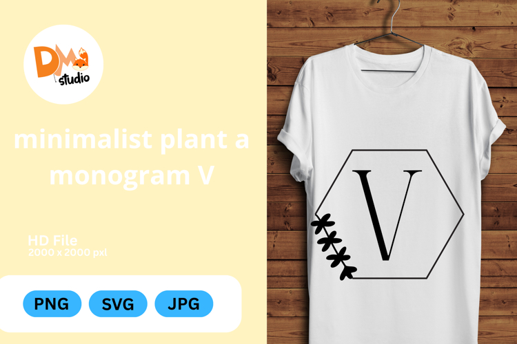 Minimalist Plant Monogram