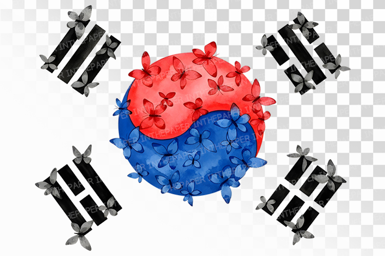 Butterfly Taegeukgi National Flag Harmony PNG Korean