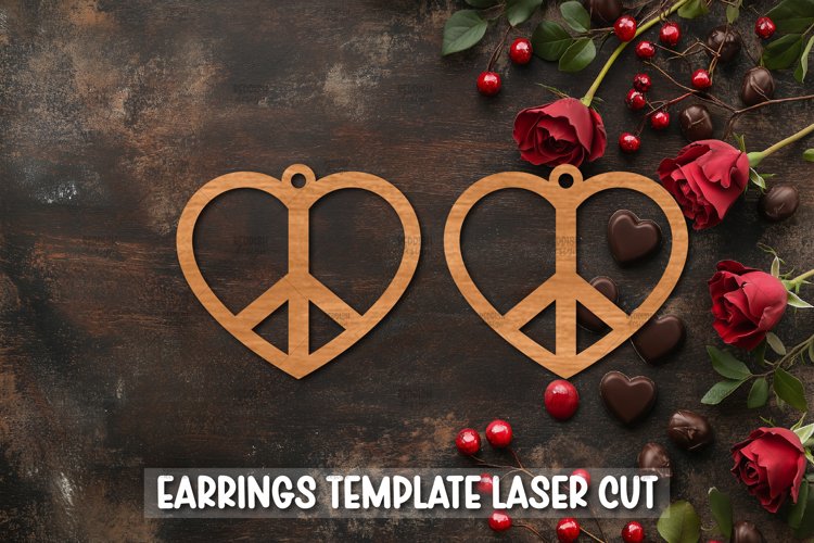 Heart Earrings Svg Image 11