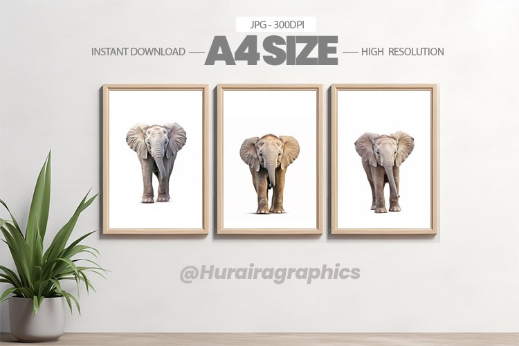 Safari Animal Wall Art - 03 Variations example image 1