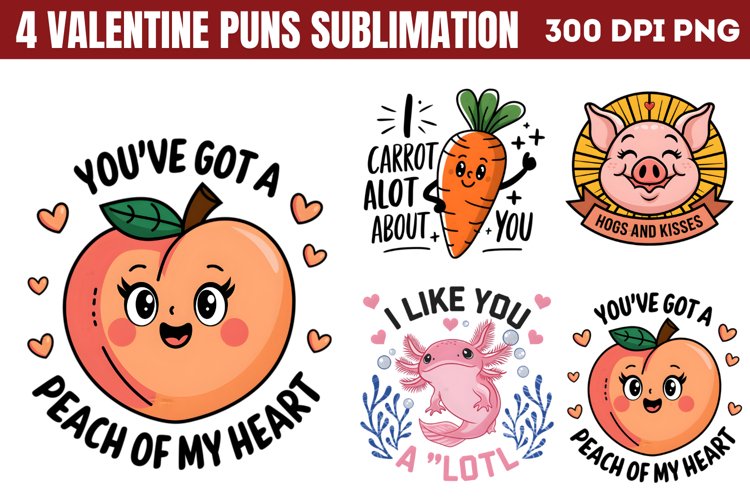 Valentine Puns Sublimation PNG