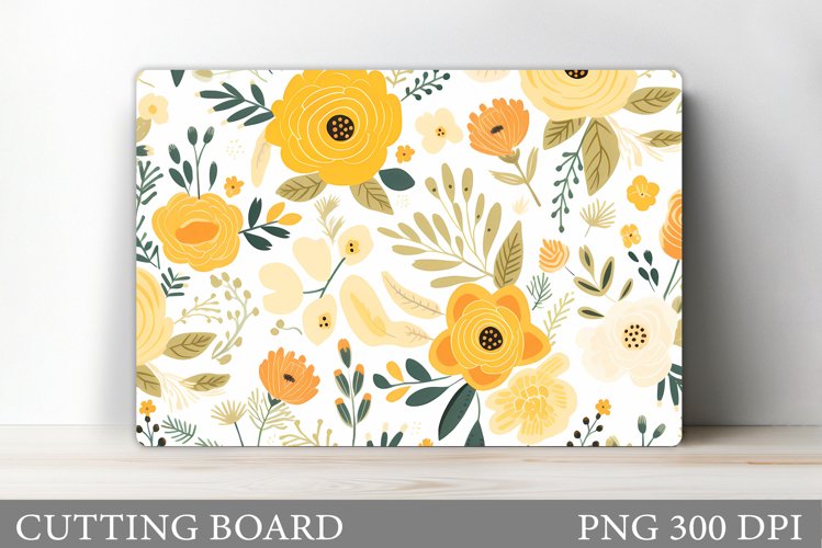 Flowers Cutting Board. Kitchen Cutting Board Sublimation example image 1