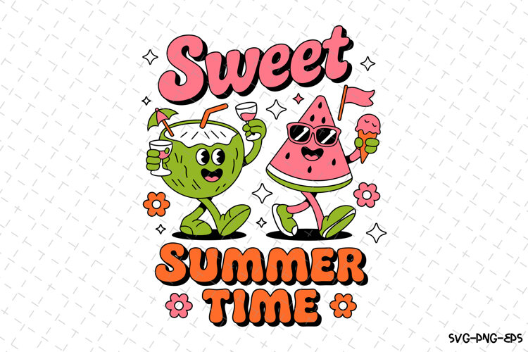 Sweet Summer Time SVG Design | Summer | SVG Cut files example image 1