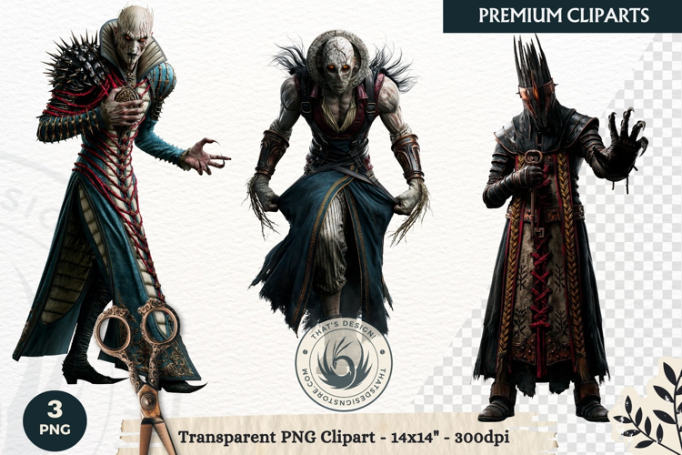 Gothic Ritual Dark Fantasy Halloween Horror Clipart