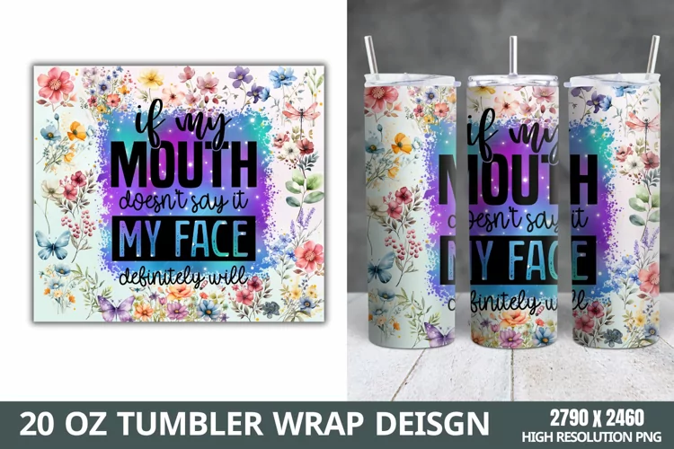 Funny Quotes 20oz Skinny Tumbler Sublimation,
