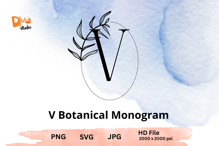 Leaf Monogram Svg Image 16