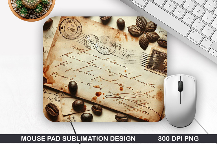 Vintage Mouse Pad Sublimation PNG Design - Mouse Pad PNG