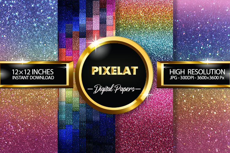 Pixelat Digital Papers - 04 variations