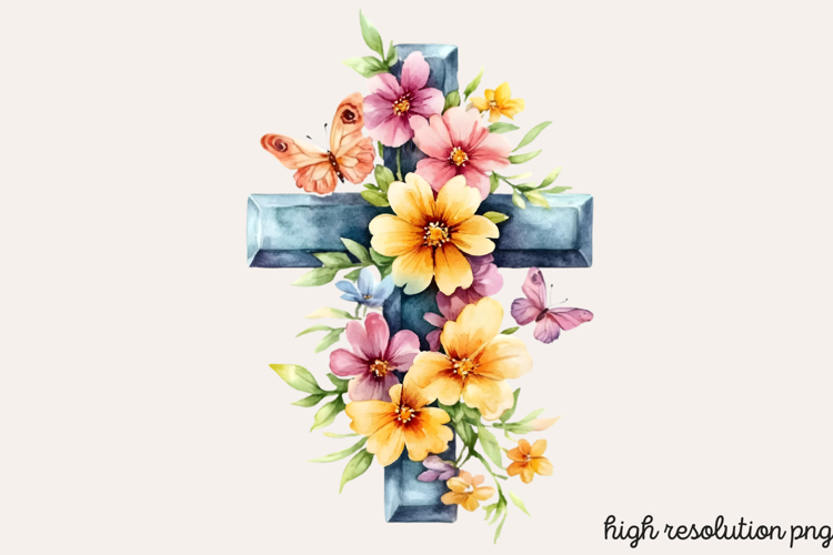 Easter Cross Clipart Image 24