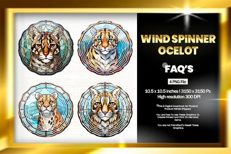 Ocelot Wind Spinner Sublimation - 04 Variation