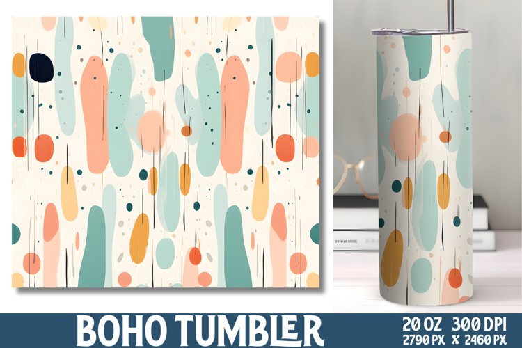 Boho Digital Papers Tumbler Wrap