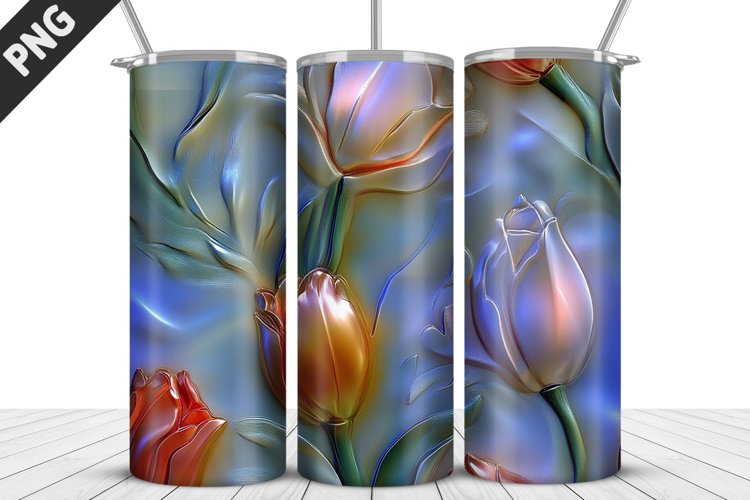 Flowers Tumbler Wrap | Sublimation Design | Tumbler PNG