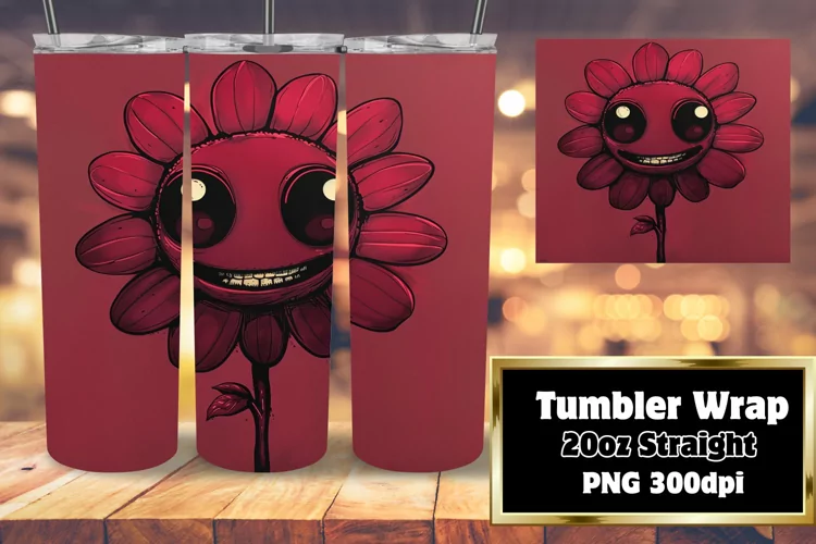 Cheerful Retro Petals: 20oz Tumbler Art