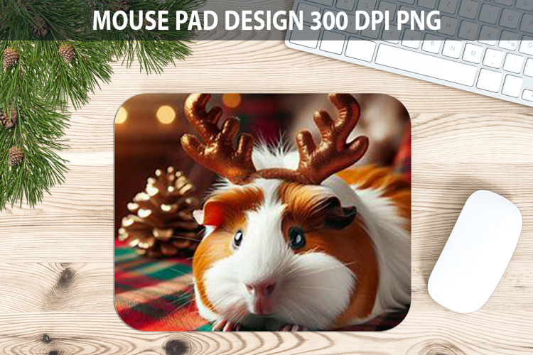 Christmas Mouse Pad Sublimation - Animal PNG Design