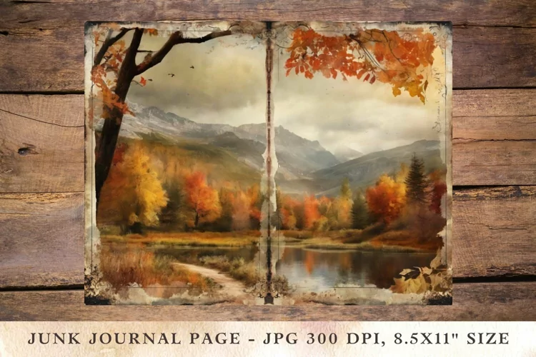 Printable Junk Journal Pages fall autumn 20