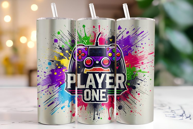 Player one Tumbler Wrap | Sublimation | Tumblers example image 1