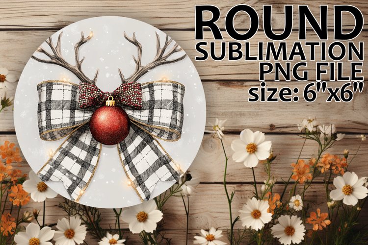 Cozy Keychain Round Design, Holiday Bow