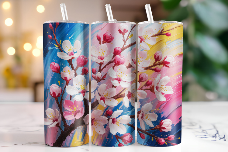 Flowers Tumbler Wrap | Sublimation | Tumblers