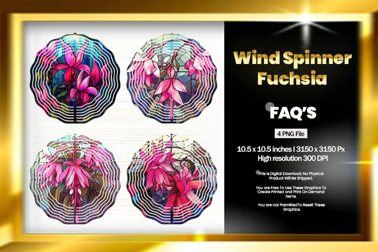 Fuchsia Wind Spinner Sublimation - 04 Variations