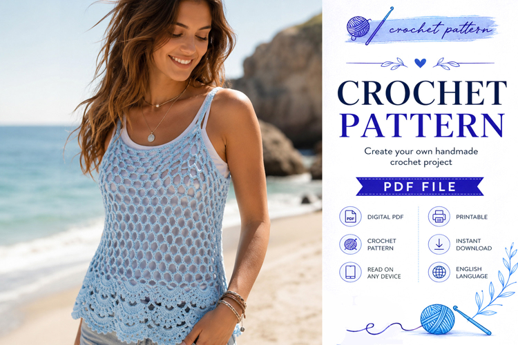 Floral Crochet Cami Pattern PDF