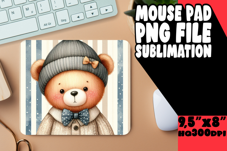 SWEET MOUSE PAD SUBLIMATION STYLE, Teddy Bear