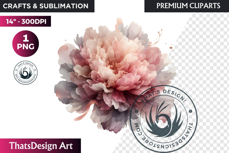 Rose Gold Pink flowers Clipart, Abstract Flowers Wedding PNG