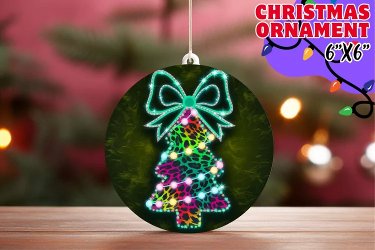 Joyful Sublimation Circle Designs, Neon Xmas