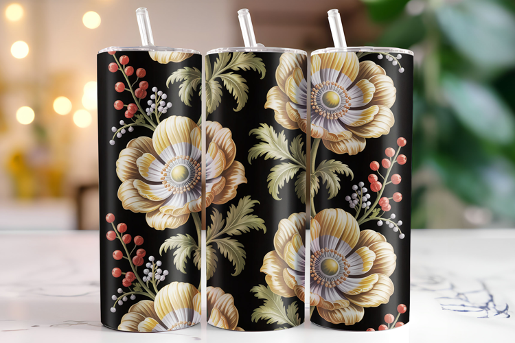 Flower Tumbler Wrap | Sublimation | Tumblers