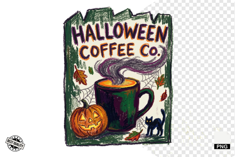 Halloween Coffee Signs PNG