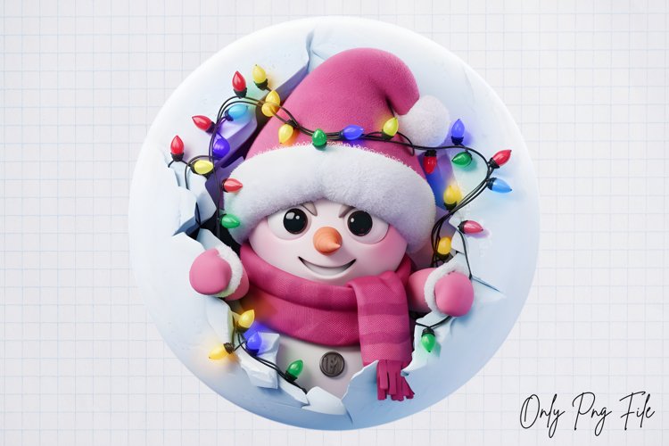 3D Pink Christmas Ornament Break clipart png