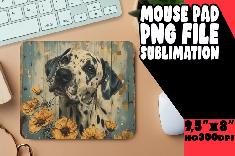 Holiday Dog Woodgrain Desk Pad