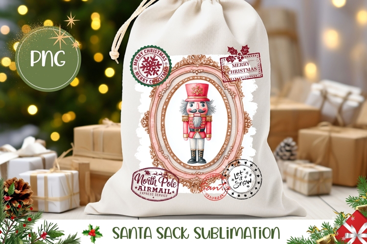 Cartoon Christmas Nutcracker Santa Sack, Nutcracker PNG