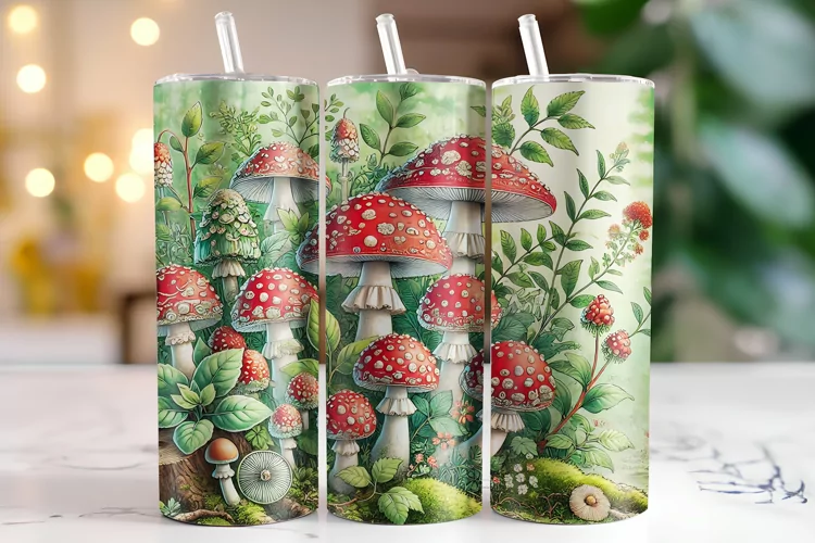 Mushroom Tumbler Wrap | Sublimation | Tumblers