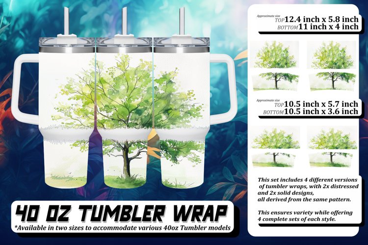 Enchanting Spring Tree Tumbler Design