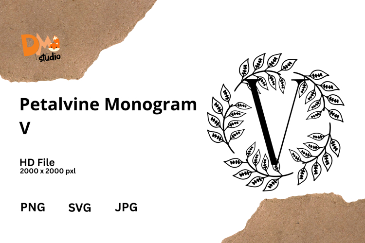 Floral Monogram Letter Svg