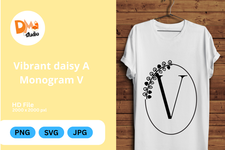 Daisy Monogram Svg Image 5