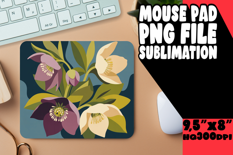 Enchanted mouse MAT Magical Design, Flowers