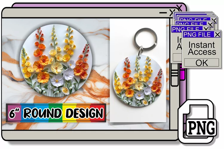 Whimsical 3D Blossom Sublimation Assortment