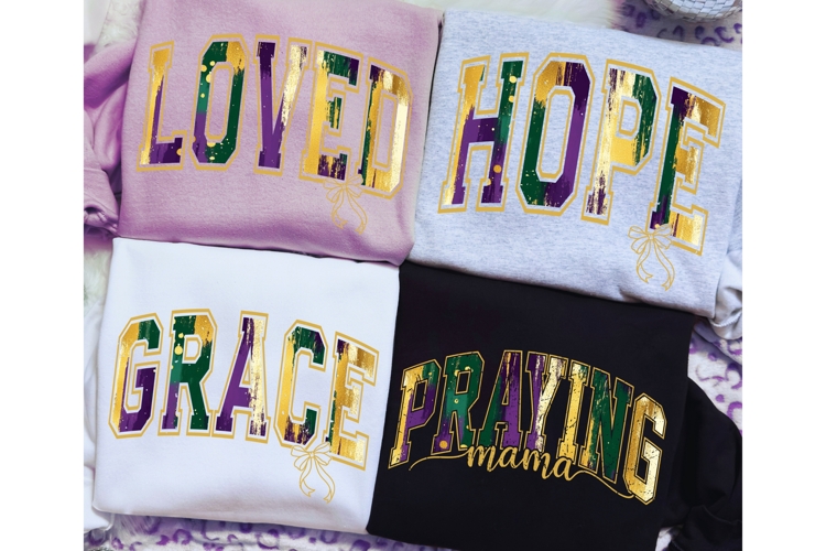 MARDI GRAS Christian Mom PNG Sublimation Bundle | DIGITAL