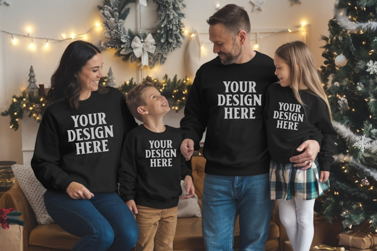 Christmas Family Group Tshirt Mockups